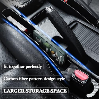 Car Seat Gap Filler Set of 2,Seat Gap Organizer, No Drop Seat Guard,Car Seat Accessories,Drop seat Gap fillers Between Seat and Console Stop Things from Dropping