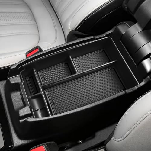 Center Console Organizer Compatible with Ford Escape 2020-2026/Bronco Sport 2021-2025 Accessories, Insert Armrest Box Secondary Storage Tray Black ABS Materials (Not for U725 2-Door)