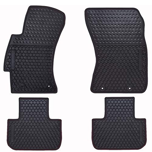Ucaskin Car Floor Mats Custom Fit for Subaru Forester 2018 2017 2016 2015 2014 Odorless Washable Rubber Heavy Duty All Weather Protection Car Floor Liner-Black - size: 2014-2018
