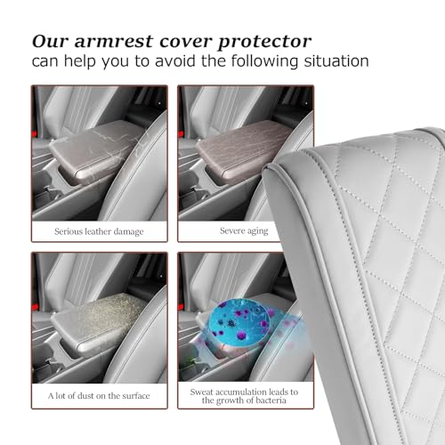 SKTU 2024 2025 2026 Santa Fe Center Console Cover Compatible with 2024-2026 Hyundai Santa Fe Armrest Cover Hyundai Santa Fe 2024 2025 2026 Accessories Santa Fe Hybrid Center Console Cushion (Beige) - color: for 2024 2025 2026 Santa Fe Beige