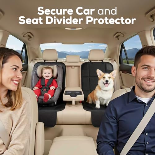 Car Seat Protector for Child Baby Car Seat,600D Waterproof Car Seat Cover with Thick Padding, Non-Slip Backing and Mesh Storage Pockets - size: 1 Pack
