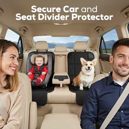 Car Seat Protector for Child Baby Car Seat,600D Waterproof Car Seat Cover with Thick Padding, Non-Slip Backing and Mesh Storage Pockets - size: 1 Pack