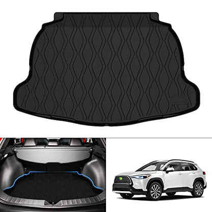 KUST Cargo Mat for Toyota Corolla Cross 2022-2025 2026 (Only Fits NO JBL Subwoofer in Cargo Area)(Not for Corolla) Rear Trunk Mat Cargo Liner All Weather Protection TPE Rubber Black - style: Corolla Cross 2022-2026 │ Trunk Mat