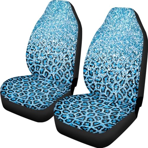 Leopard Print Universal Car Seat Covers Front Seats Only,Fit Most Cars,Sedan,Truck,SUV - color: Leopard Print 86