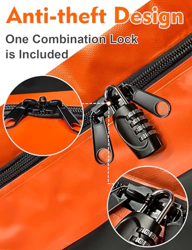 FIVKLEMNZ 30 Cubic Car Rooftop Cargo Carrier Roof Bag Waterproof for All Top of Vehicle with/Without Rack Includes Topper Anti-Slip Mat + Reinforced Straps + 6 Door Hooks + Luggage Lock - size: 30 Cubic Feet