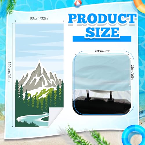 Hahafelt Car Seat Towel Covers with Storage Bag, 63 x 32 Inch Universal Non Slip Waterproof Sweat Protector for Car Truck, Gym Swimming Running, Machine Washable(2 Pack,National Park 1) - style: National Park 1