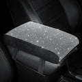 SEG Direct Diamond Auto Center Console Cover, Bling Car Armrest Cover, Memory Foam Armrest Cushion Pad with Crystal Rhinestones, Universal Seat Box Cover, White Diamond - color: White Diamond