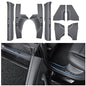 8PCS Door Sill Protector for Tesla Model 3 Highland 2024-2026, Carbon Fiber Texture Door Sill Guards Anti-Scratch, Full Protect Front and Rear Door Protection Pad Tesla Interior Accessories