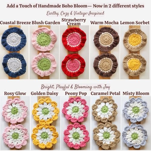 Cotton Car Coasters 2pc Car Cup Coasters Cute car Accessories for Women car Coaster for Cup Holders (Misty Bloom) - color: Misty Bloom