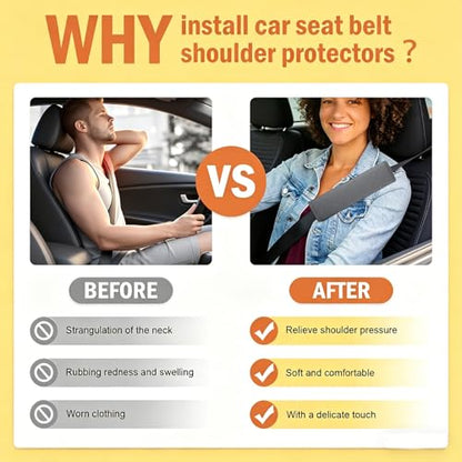 Gray Breathable PU Leather Seat Belt Covers - 2Pcs, Perforated Seat Belt Pads, Universal Fit for Car Truck SUV - color: ck-grey