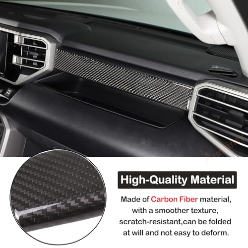 Carbon Fiber Center Control Panel Dashboard Strips Trim Sticker Fit Toyot@a Tundra/Sequoia 2022-2024 Center Console Molding Panel Cover Dashboard Central Control Strip Interior Decorative Accessories - size: Center Control Panel Dashboard Strips Trim