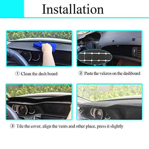 Yiz Dashboard Cover Dash Cover Mat Pad Custom Fit for Dodge Ram 1500 2500 3500 1994 1995 1996 1997 Pickup Truck (94-97Black) J23 - color: 94-97Black