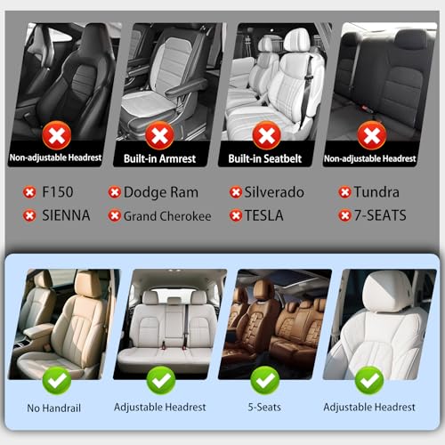 Leather Car Seat Covers Full Set,Universal Fit for Most Cars,SUVs and Sedans,Waterproof Luxury Leatherette Cushions, 5 Seats Protectors (Grey, Front Pair-2 Seats(Driver and Passenger)) - color: Grey, size: Front Pair-2 seats(driver and passenger)