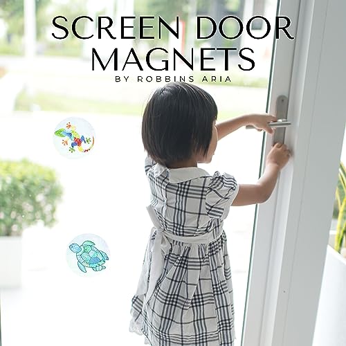 Screen Door Magnets Double Sided – Keep People, Kids, and Dogs from Running into a Screen Door. Saver - Robbins Aria Turtle - color: Turtle