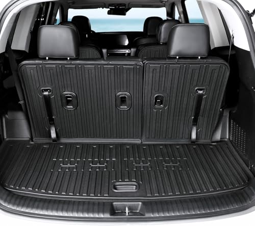Floor Mats for Kia Telluride 2020-2025, All Weather Floor Mats Trunk Cargo Liner with Backrest Protectors Accessories, Full Coverage Set (Fit 7/8 Seats) - size: For Kia Telluride | 2020-2025