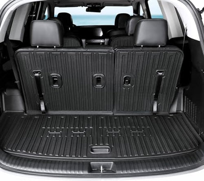 Floor Mats for Kia Telluride 2020-2025, All Weather Floor Mats Trunk Cargo Liner with Backrest Protectors Accessories, Full Coverage Set (Fit 7/8 Seats) - size: For Kia Telluride | 2020-2025