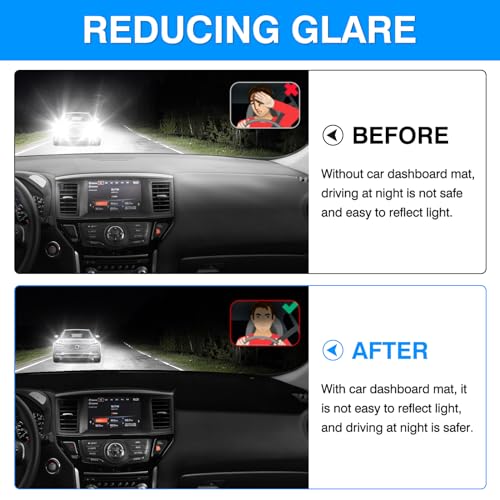 Autorder Dashboard Cover Mat for 2013-2020 Nissan Pathfinder Accessories Dash Cover Upgrade Velvet Dash Mat Sunshade Glare UV Rays Protector - size: 2013-2020 Nissan Pathfinder