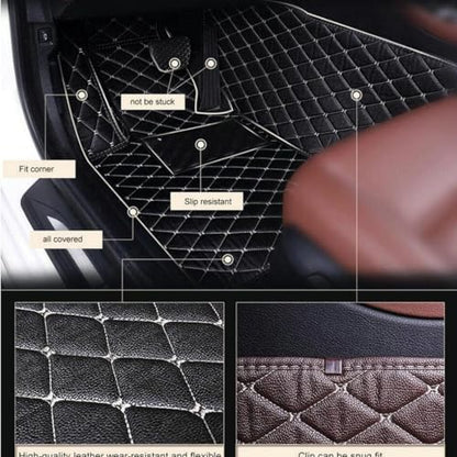 Customize Floor mats for car fit 99% Sedans SUV Sports,Custom Automotive Floor mat Fit Truck, All Weather Men Women Car Protection Pads Non-Slip auto Floor Liners (Black), RH2206UPR