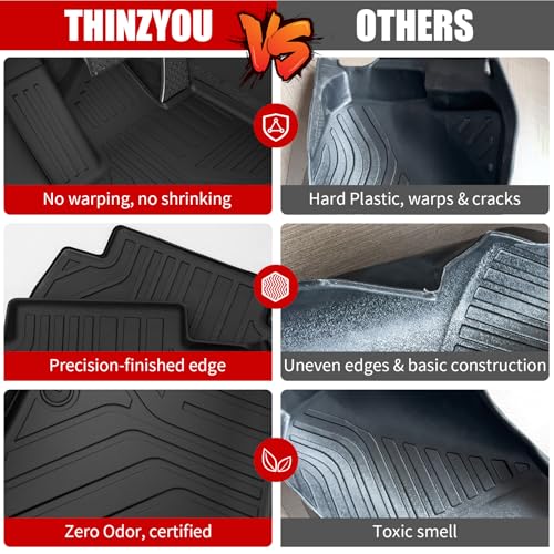 Floor Mats Compatible with 2023 2024 2025 2026 Honda CRV Cargo Mats Liner TPE Back Seat Cover Trunk Mats Fuel 2024 CR-V Accessories Non-Hybrid (Lower Deck, Trunk Mat+Backrest Mats+Floor Mats) - style: For Honda CRV Gas | 2023-2026