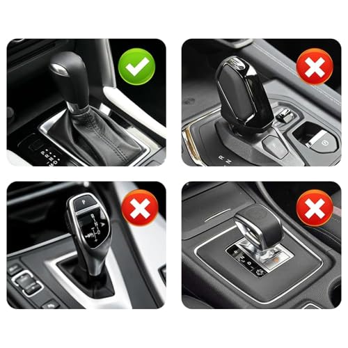 Leather Gear Shift Cover Diamond Embroidery Design,Durable Shift Knob Cover for Shift Lever Protection,Universal Car Gear Shift Cover Car Decorative Accessory Suitable for Cars,Trucks,SUVs (Black)