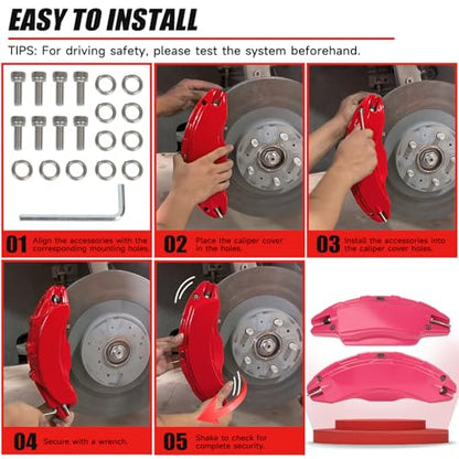 Brake Caliper Covers Compatible with Tesla Model Y Juniper 2025-2026, 19 20 Inches Front and Rear Brake Wheel Hub Brake Caliper Covers 4 Pcs For Model Y Juniper Accessories Beetroot Purple - color: Beetroot Purple