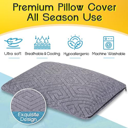 1 MIDDLE ONE Travel Pillow for Sleeping Camping, Memory Foam Small Pillow with Breathable Cover for Backpacking, Airplane, Car (15.5 X 12 Inch) - size: 15.5 X 12 Inch