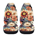 Dahlia Flowers Blossom Car Seat Covers for Front Seats Ethnic Style Bucket Seat Covers Universal Fit for SUV Truck Sedan Front Seat Protector,2 Piece Set - color: Dahlia Flowers Blossom
