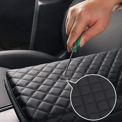 AOMSAZTO Center Console Cover Customized Armrest Cover Compatible with 2016-2023 2024 Toyota Tacoma, Soft Cozy Leather Arm Rest Covering for Car, Well-Make Durable Console Cushion Pad, Easy to Install - size: 2016-2024 Toyota Tacoma