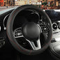 Automative Car Steering Wheel Cover 15 inch Comfort Durability Safety Anti-Slip,Black - color: Black, size: Round-Middle[14.5''-15'']