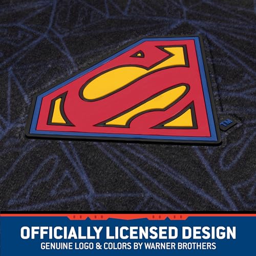 Warner Bros DC Comics Superman 4pc Carpet Floor Mats Car Accessories - Set for Car, Truck, Van, SUV - No-Slip Grip - Universal Fit Front 26" x 16.5", Rear 14" x 16.5" - style: Superman