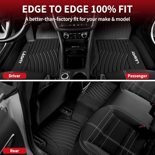 LASFIT Floor Mats for Mercedes Benz CLA 2014-2019 & GLA 2015-2020 250/45 AMG, All Weather TPE Custom Fit Car Mats for Mercedes CLA & GLA Floor Liners, 1st & 2nd Row Set, Black - size: For Benz CLA & GLA|2014-2019 & 2015-2020|Floor Mat