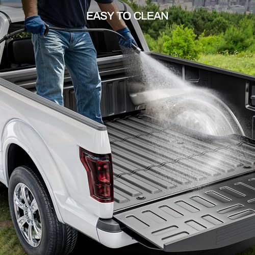 AUTOSAVER88 Truck Bed Mat Fit for 2015-2025 2026 Ford F150 & 2022-2026 F-150 Lightning 5.5 FT Vehicle CrewCab Bed Liner Accessories, TPE All Weather Custom Fit Heavy Duty Pickup Bed Liner, Black - style: 15-26 Ford F150/22-26 F-150 Lightning Bed Mat 5.5FT