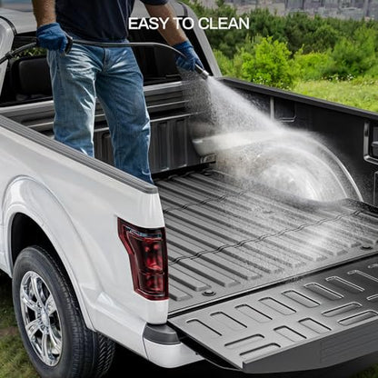 AUTOSAVER88 Truck Bed Mat Fit for 2015-2025 2026 Ford F150 & 2022-2026 F-150 Lightning 5.5 FT Vehicle CrewCab Bed Liner Accessories, TPE All Weather Custom Fit Heavy Duty Pickup Bed Liner, Black - style: 15-26 Ford F150/22-26 F-150 Lightning Bed Mat 5.5FT