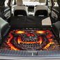 Universal Car Trunk Mat 29" x 39", Skull Flame Design All Weather Trunk Protection Cargo Liner, Durable Cargo Mat Rear Trunk Liner, Stylish Vehicle Interior Accessories Suitable for Most Car Models - color: Skull Flame Design