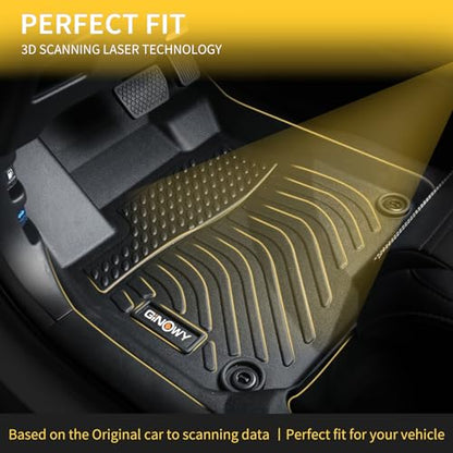 GINOWY- Floor Mats & Cargo Liner for Dodge Hornet 2023 2024 2025 GT/GT Plus & R/T Plug-in Hybrid, TPE All Weather Protection 2024 Hornet Car Mats, Non-Slip Trunk Mat Waterproof Floor Liners Black - style: 7) for Dodge Hornet 2023-2025 Full Set