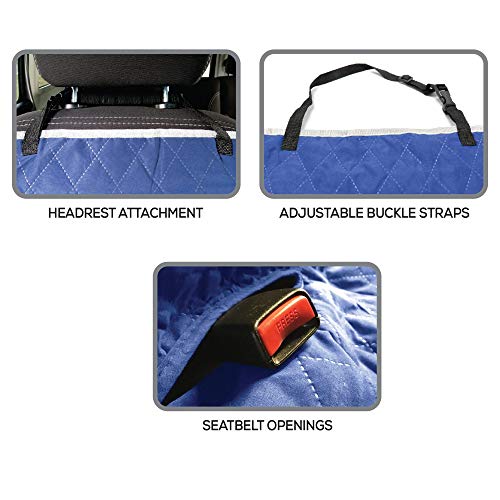 NFL CAR SEAT COVER - NEW ENGLAND PATRIOTS Waterproof, Non-slip BEST Football LICENSED PET SEAT cover for DOGS & CATS. - color: New England Patriots