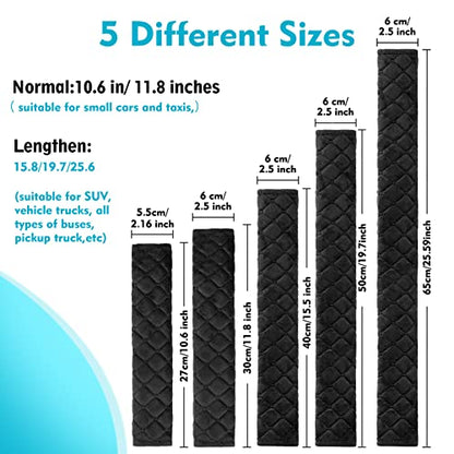 Tatuo 4 Pack Seat Belt Cover Extra Long Seat Belt Pads for Car Soft Comfort Shoulder Strap Covers Harness Pads Helps Protect Your Neck and Shoulder(15.8 Inch,Black)