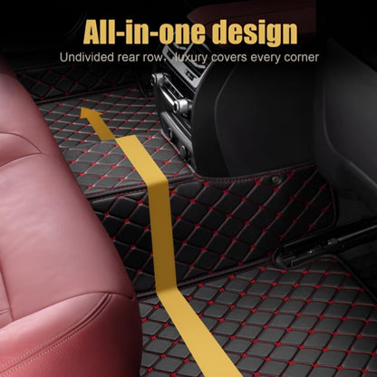 Add Personal Touch to Your Vehicle with IMEISH Customizable Logo Text Car Mats for 99% of vehiclesPads Protection Non-Slip Leather Floor Liners (Red Stripe) - color: Red stripe