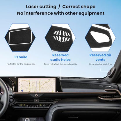 Dash Cover Mat Compatible with Toyota Crown 2023 2024 2025 Dashboard Cover (Not fit Signia) for Pad Custom Car Dashboard Interior Accessories Ornament - size: Compatible with Crown 2023- 2025