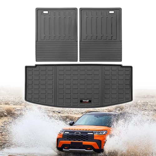 Custom for 2020-2025 2026 Ford Explorer Cargo Mats Trunk Liner and 3rd Rear Seat Backrest Mat All Weather TPE Protection Mat Accessories (for 2020-2026 Ford Explorer)