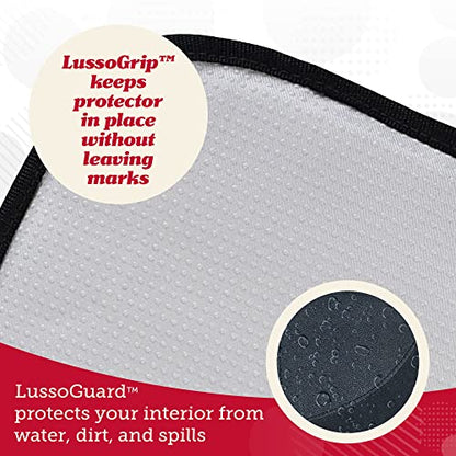 Lusso Gear Car Seat Protector - Waterproof Seat Covers for Infant & Cars - Non-Slip 8-Layer Protector - Rear Shield with Mesh Pockets - Black with Red Stitching, Universal Fit - color: 1-Pack Black with Red Stitching