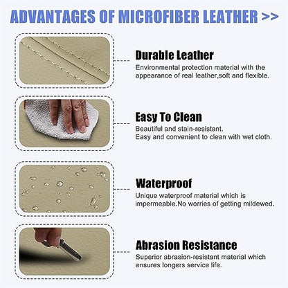 X AUTOHAUX Car Center Console Lid Armrest Seat Box Cover Protector Replacement Microfiber Leather for Toyota Prius 2004-2009 Beige - color: Beige