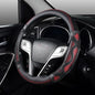 Iwantit® Steering Wheel Cover with 3D Honeycomb Anti-Slip Design and Breathable Fabrics, Universal 14.5-15 Inch (Red/Black) - color: 003-Red/Black
