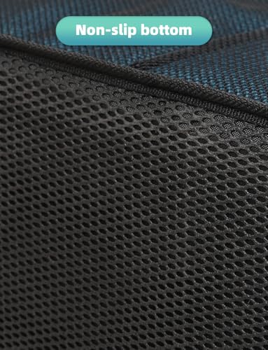 Car Seat Organizer Backseat Car Organizer with 4 Compartments, 4 Cup Holders and 7 Mesh Pockets for Front and Rear Seat, Blue - color: Blue