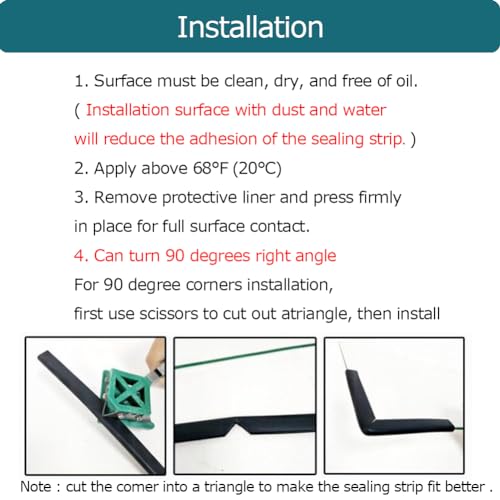 Rubber Edge Trim Black, U Channel Rubber Seal Strip with Self-Adhesive Tape, Fit for 0.15" Edge, 25Ft - color: Black, size: 25Feet