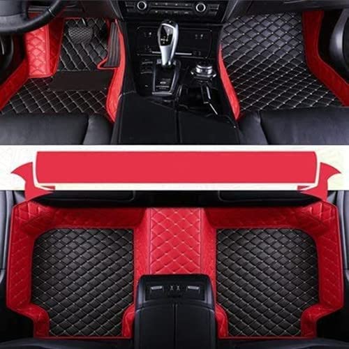 Custom All-Weather Protection Luxury Leather Floor Mats for Cars SUVs Trucks According Anti-Slip Leather Floor mats ﻿ (28,Red and Black Beige) - color: 28,Red and Black Beige