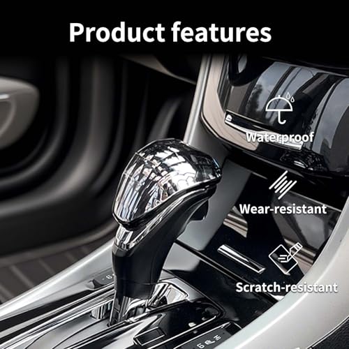 Car Center Console Shift Knob Cover Trim for Honda Accord 2012 2013 2014 2015 2016 2017, Bling Gear Shift Knob Cover, Interior Accessories, Central Shifter Stick Panel, Crystal Style, 1 PC