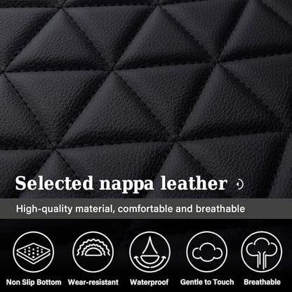 Coverado Ram Seat Covers Full Set, Waterproof Ram 1500 Seat Cover Compatible with 2002-2026 Dodge RAM 1500 2500 3500 Crew Quad Cab with Curved Bench, Black - color: Black (curved back), size: FullSet (Curved Back)