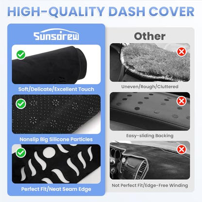 Sunsdrew Dash Cover for 2014-2021 Toyota Tundra Dashboard Cover Mat for Tundra Suede Dash Mat Accessories Sun Shade Nonslip Mesh Protector No Glare - size: 14-21 Tundra Dash Cover