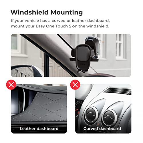 iOttie Easy One Touch Signature Dashboard & Windshield Universal Car Mount Phone Holder Desk Stand with Suction Cup Base and Telescopic Arm for iPhone, Samsung, Google, More Smartphones - style: Signature